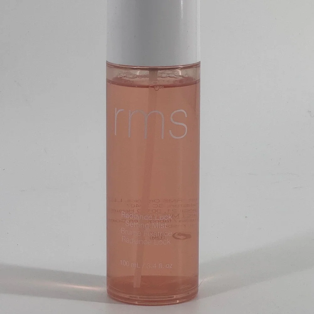RMS Beauty Radiance Lock Setting Mist 100mL 3.4oz Pink Dewy Finish Spray